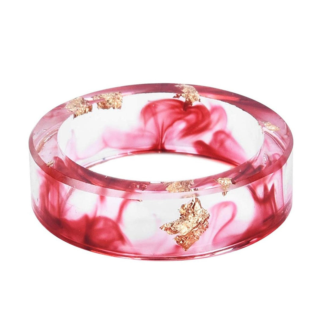 Nature's Imprint · Handmade Resin Ring with Dried Flowers & Gold Foil