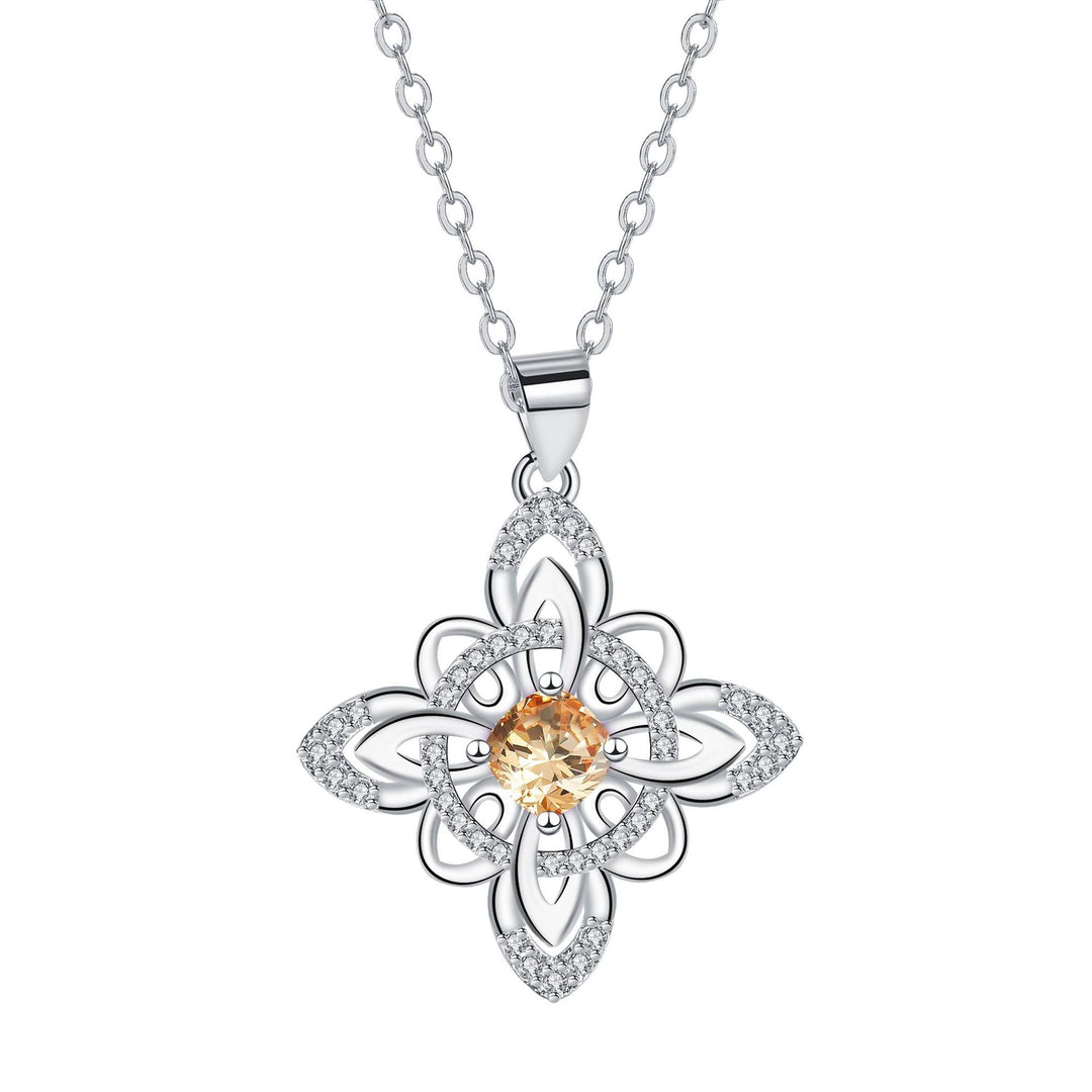 「Celtic Guardian」Birthstone Double Protection Necklace