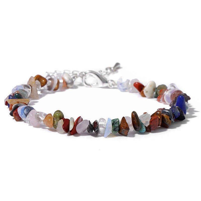 Natural Crystal Chip Adjustable Bracelets