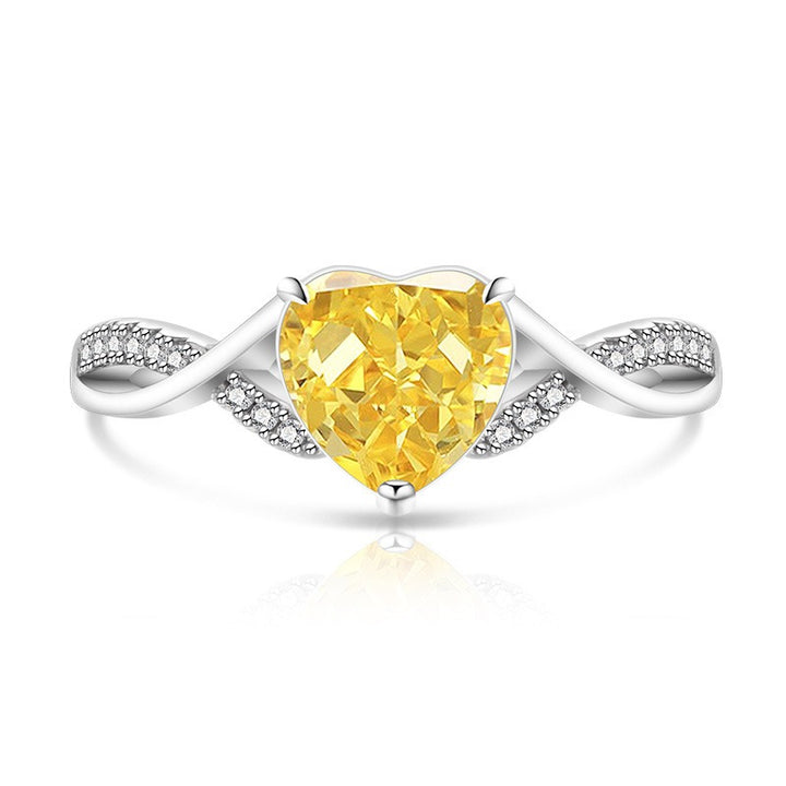 Heart of Devotion S925 Sterling Silver Heart-Cut Ring