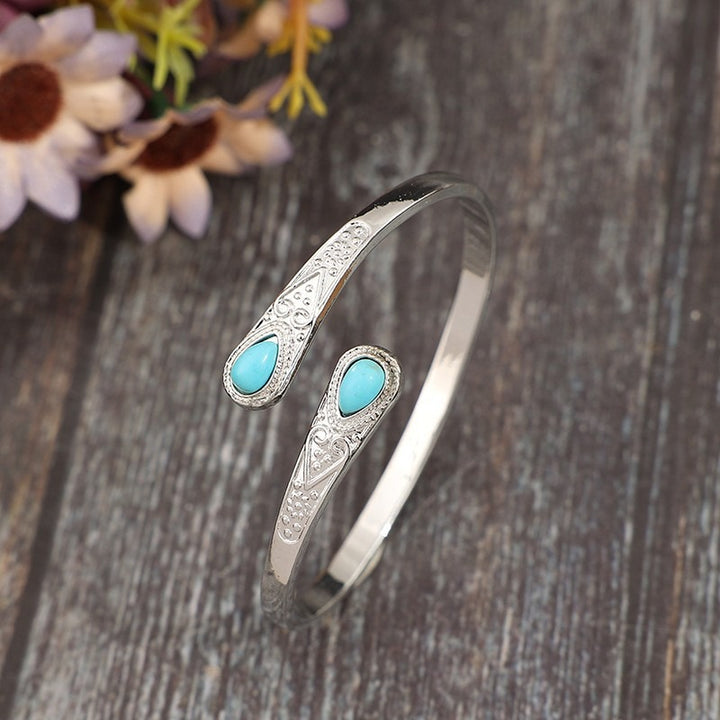 S925 Silver Vintage Filigree Open Cuff Bracelet