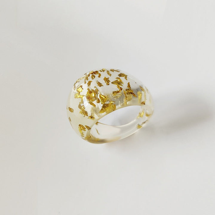 Chunky High-Gloss Resin Dome Ring