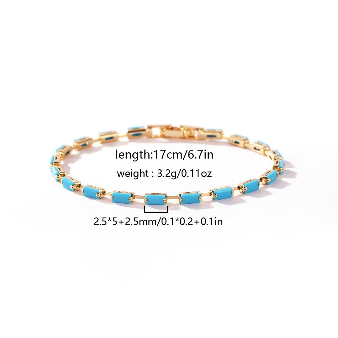 Turquoise Breeze Natural Baguette Turquoise Tennis Bracelet