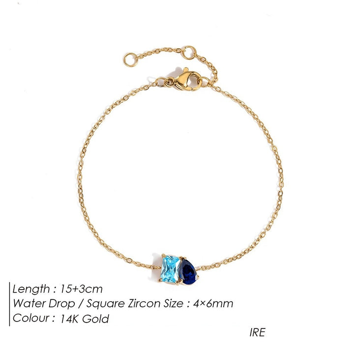 14K Gold Dual Birthstone Bracelet
