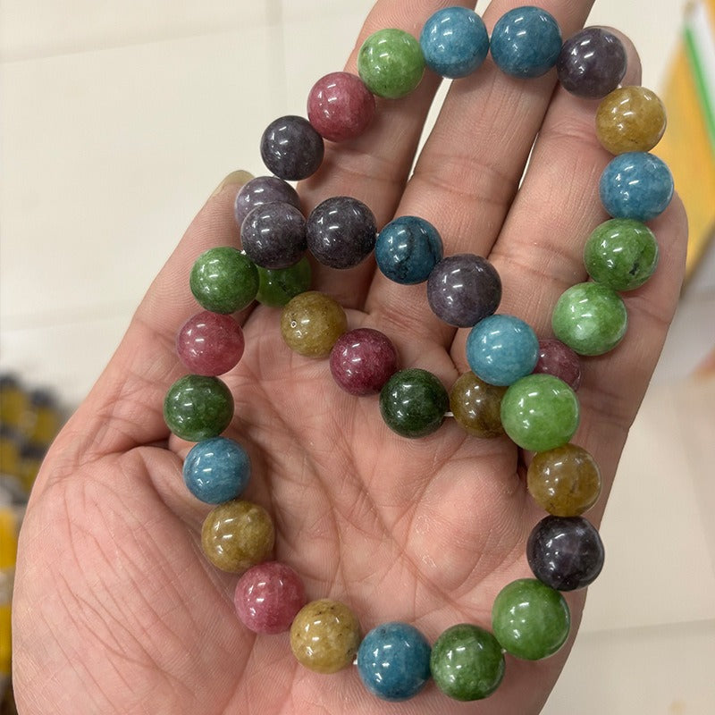 Natural Agate Crystal Beaded Bracelet Series