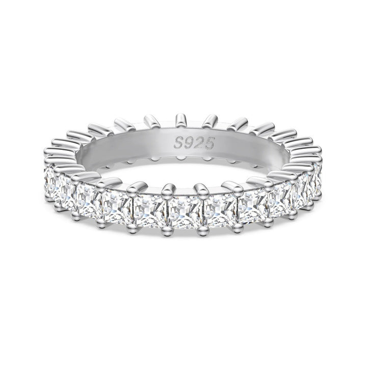 S925 Sterling Silver Moissanite Eternity Band Collection