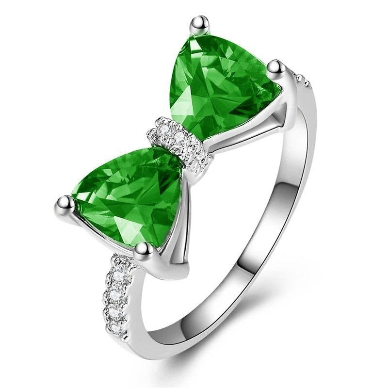 Dainty Bow Knot CZ Ring