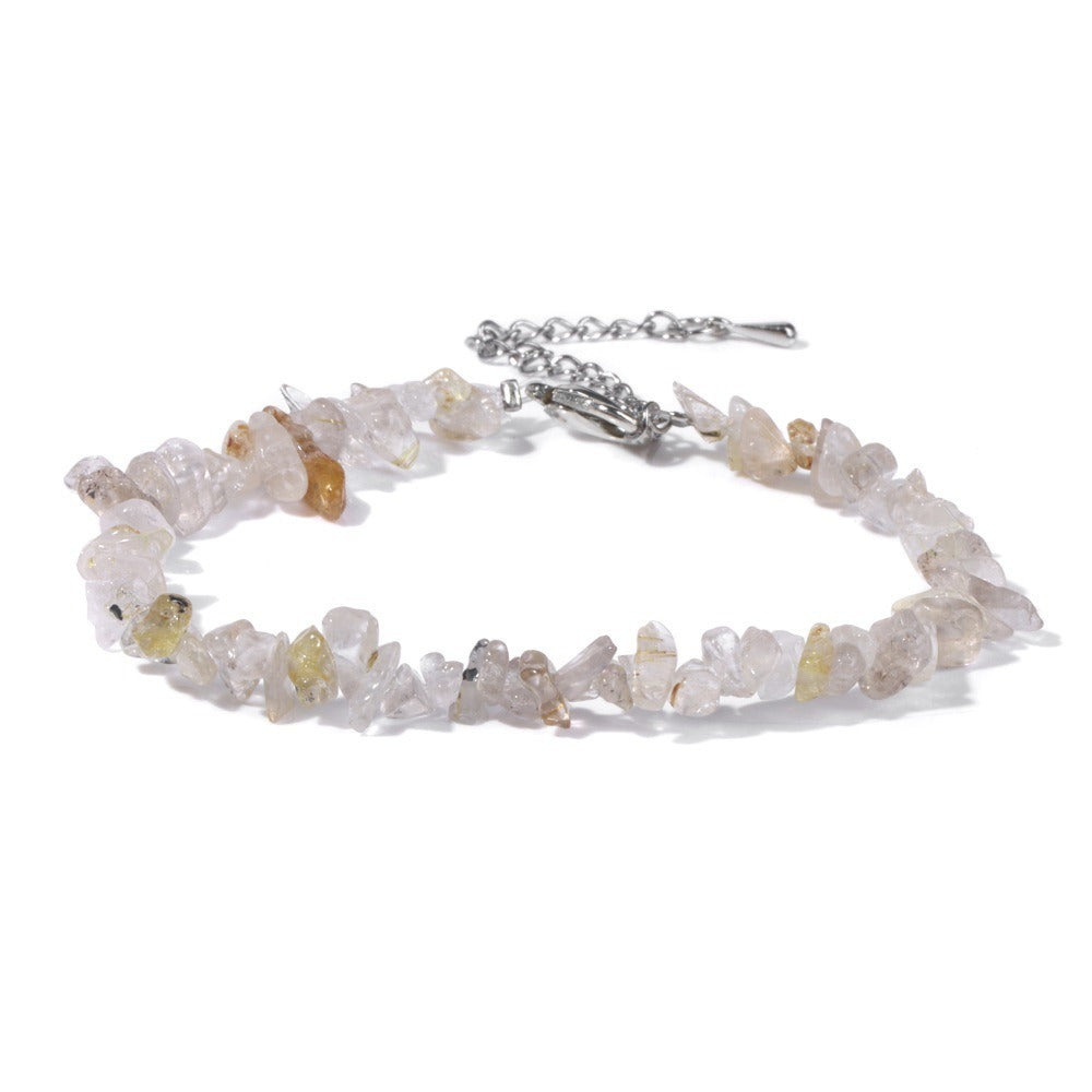 Natural Crystal Chip Adjustable Bracelets