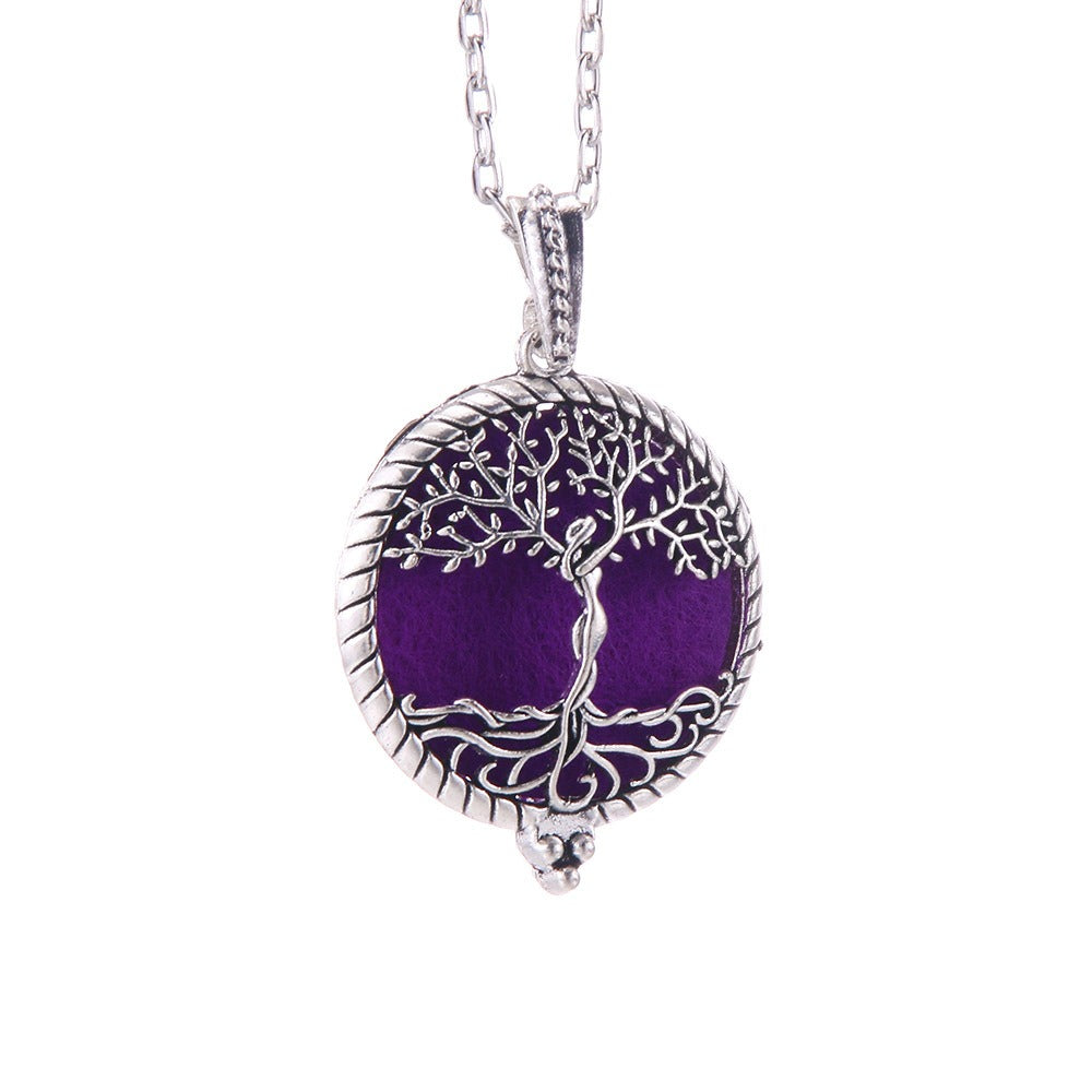 Vintage Antique Bronze/Silver Aromatherapy Essential Oil Diffuser Necklace