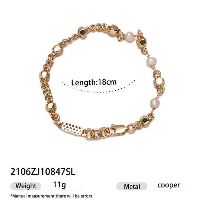 Multiple Styles 18K Gold Plated Pearl Bracelet