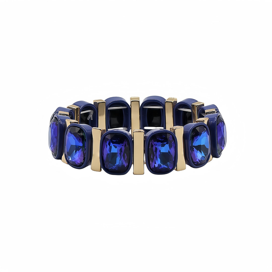 Vintage Y2K Crystal Enamel Stretch Bracelet