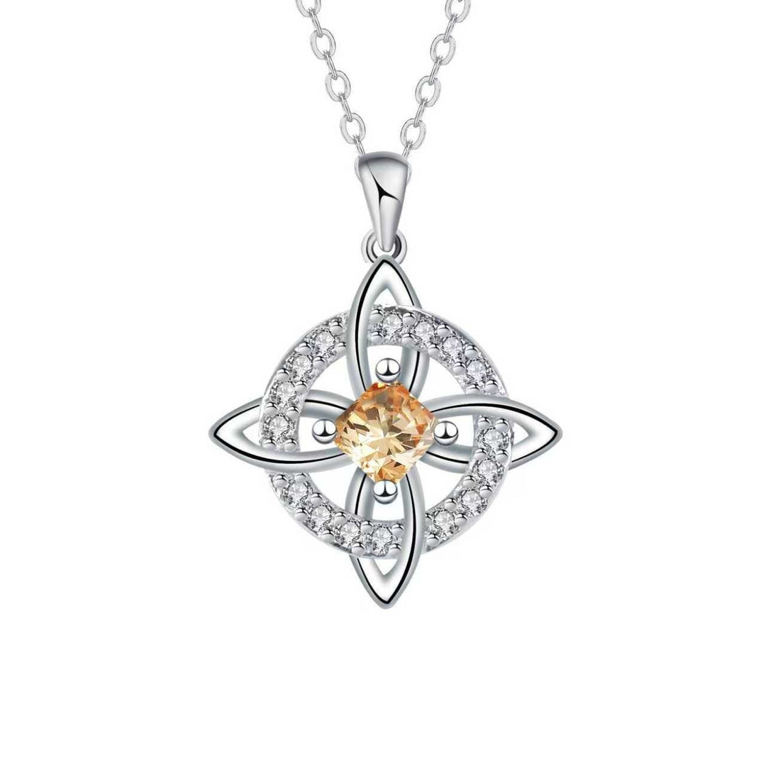 Star Spirit Guardian · S925 Sterling Silver Celtic Witches Knot Birthstone Necklace
