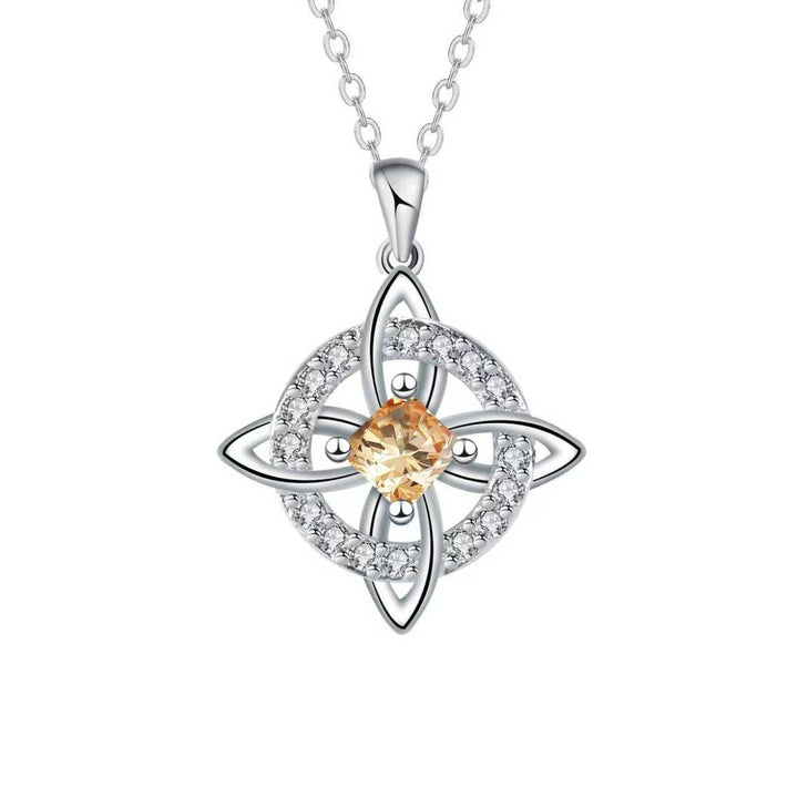 Star Spirit Guardian · S925 Sterling Silver Celtic Witches Knot Birthstone Necklace
