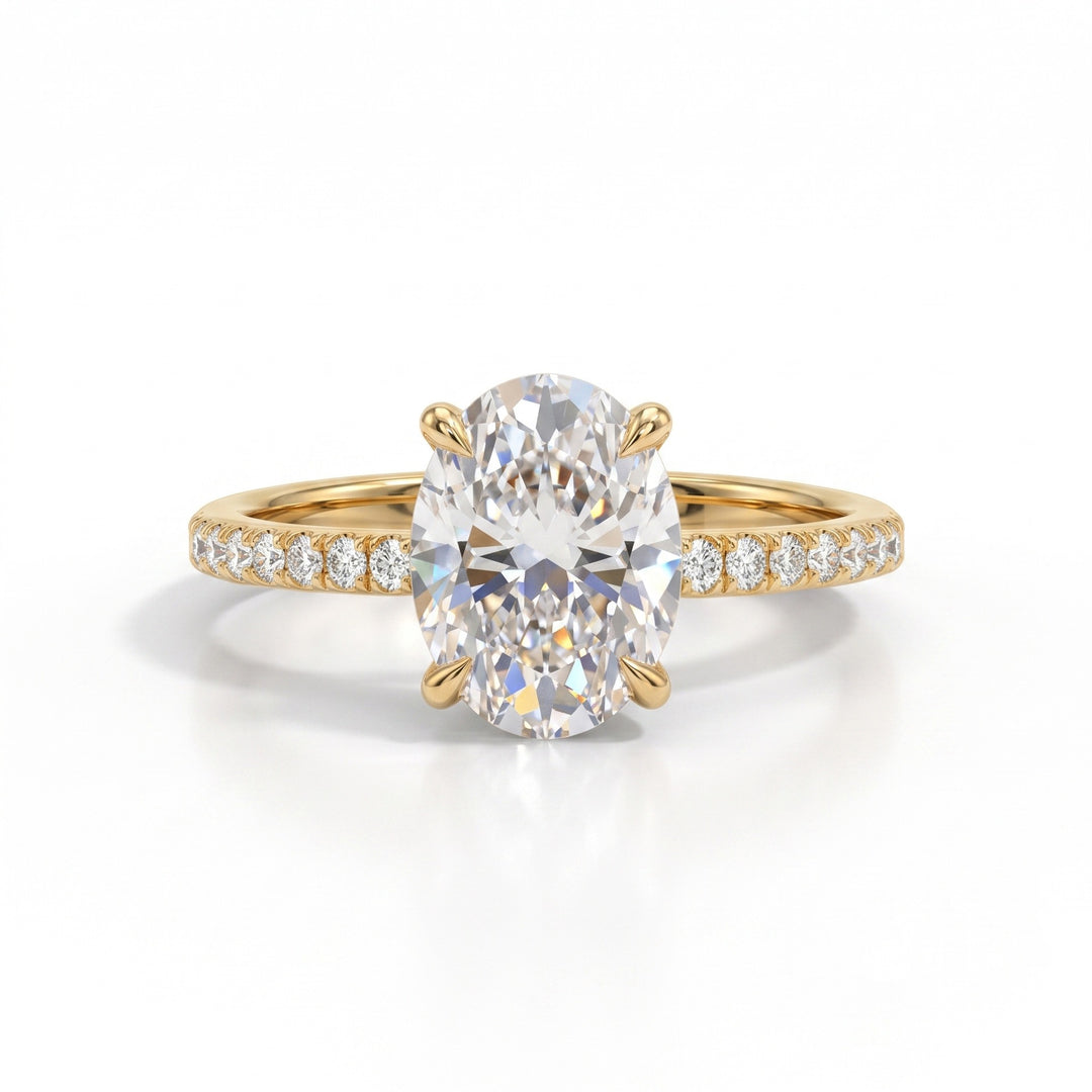 S925 Sterling Silver Classic Oval Cut Bridal Ring Set