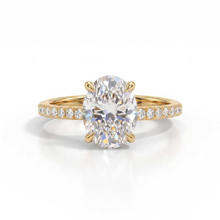 S925 Sterling Silver Classic Oval Cut Bridal Ring Set