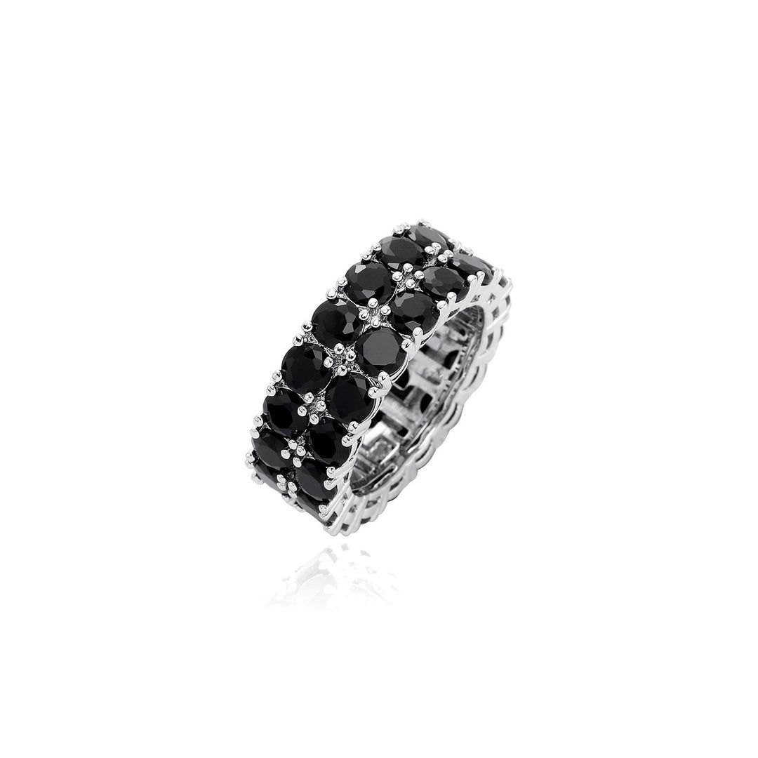 「Dual Row Sparkle」Elastic Full-Set Eternity Ring