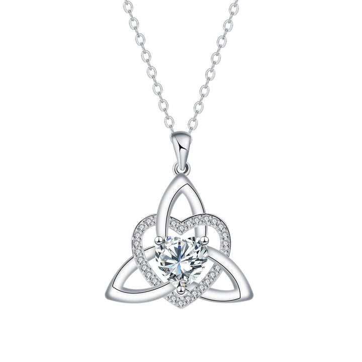 Eternal Bond S925 Sterling Silver Celtic Triquetra Birthstone Necklace