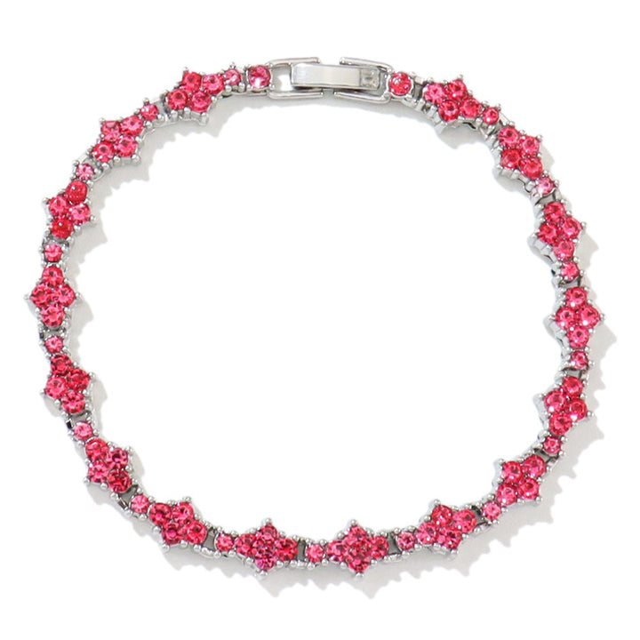 Stellar Cross Full Crystal Tennis Bracelet 5 Color Options Timeless Elegance Protection