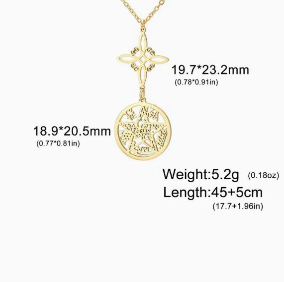「Triple Shield」Pentacle & St. Benedict Protection Necklace