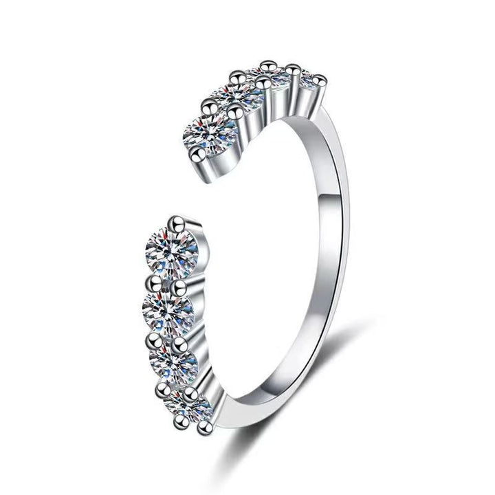 French Elegance Marquise-Cut Solitaire Pavé Stacking Ring Set