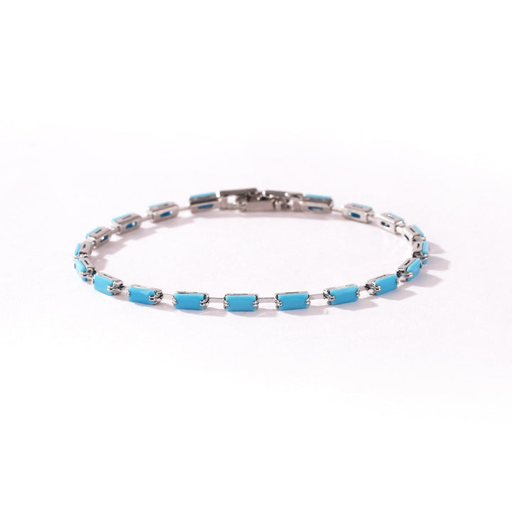 Turquoise Breeze Natural Baguette Turquoise Tennis Bracelet