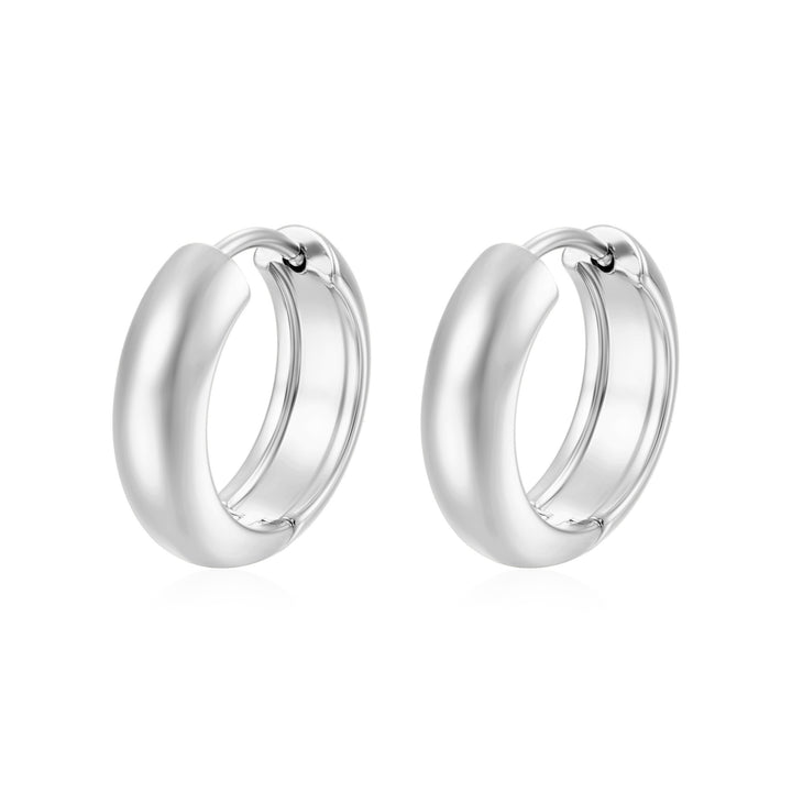 18K Gold/Silver Multi-Size Hoop Earrings
