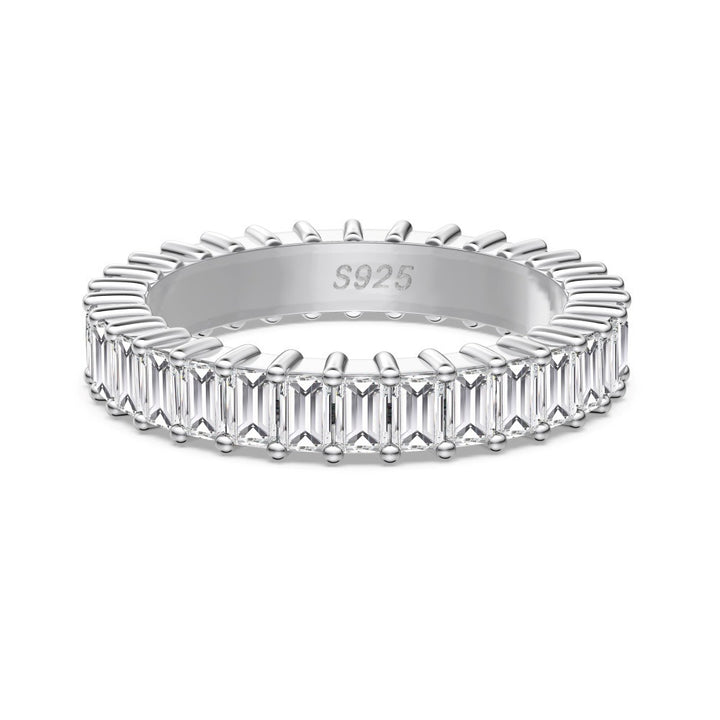 S925 Sterling Silver Moissanite Eternity Band Collection