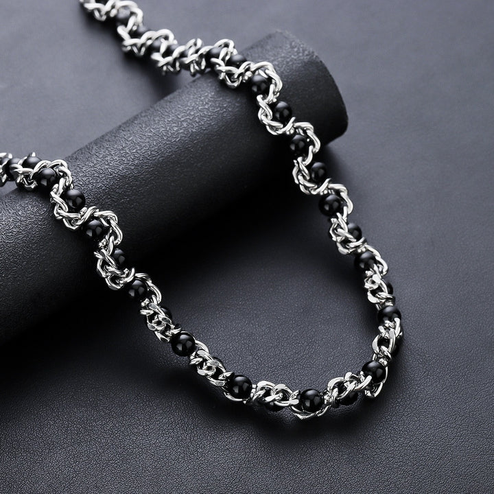 Modern Weave S925 Silver Pearl Necklace Bracelet Set