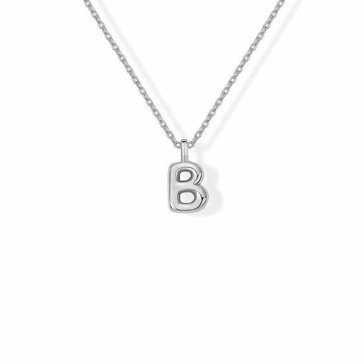 Dainty Minimalist Bubble Letter Initial Necklace