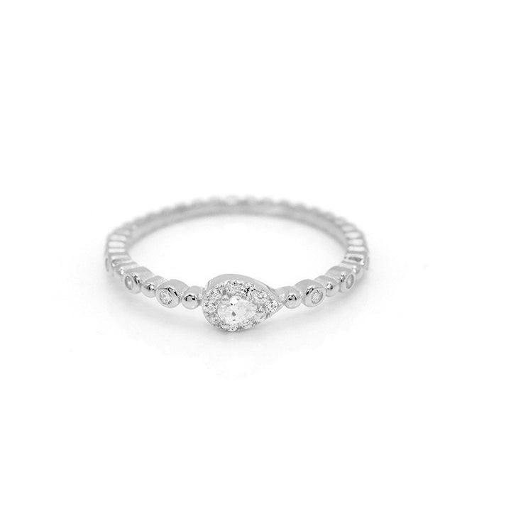 Vintage Milgrain Halo Stackable Ring Set