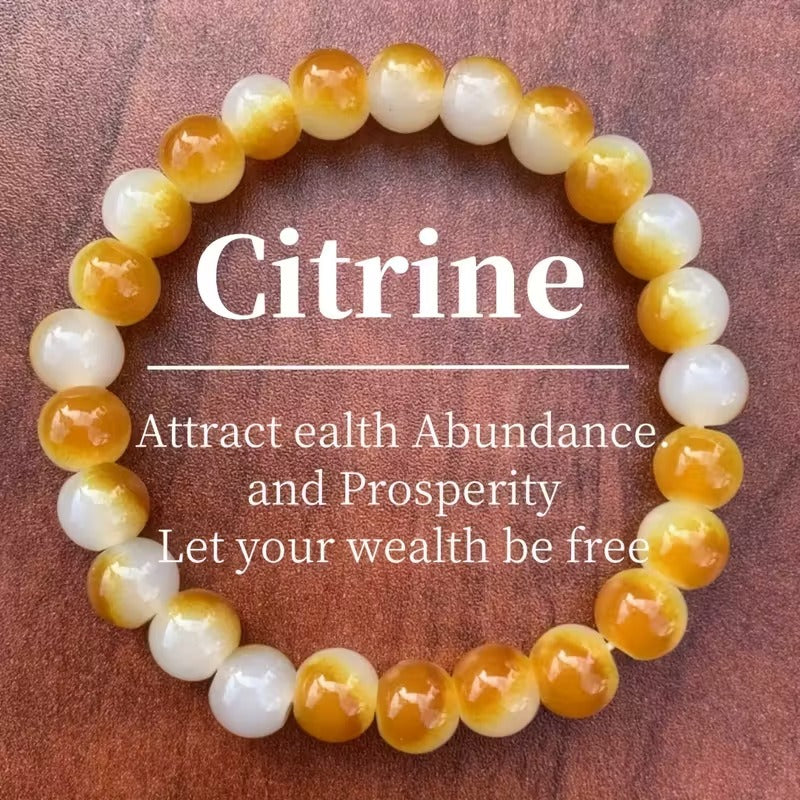 Crystal Energy Bracelet - Natural Gemstone Luck Bracelet European & American Niche Healing-Style Jewelry