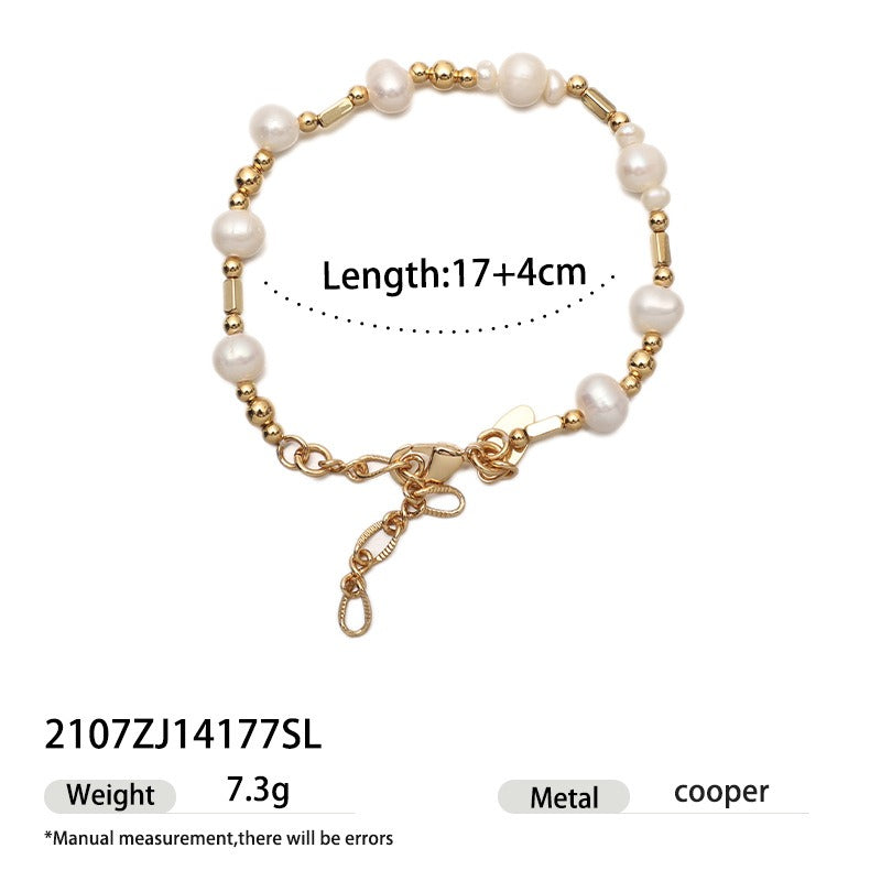 Multiple Styles 18K Gold Plated Pearl Bracelet