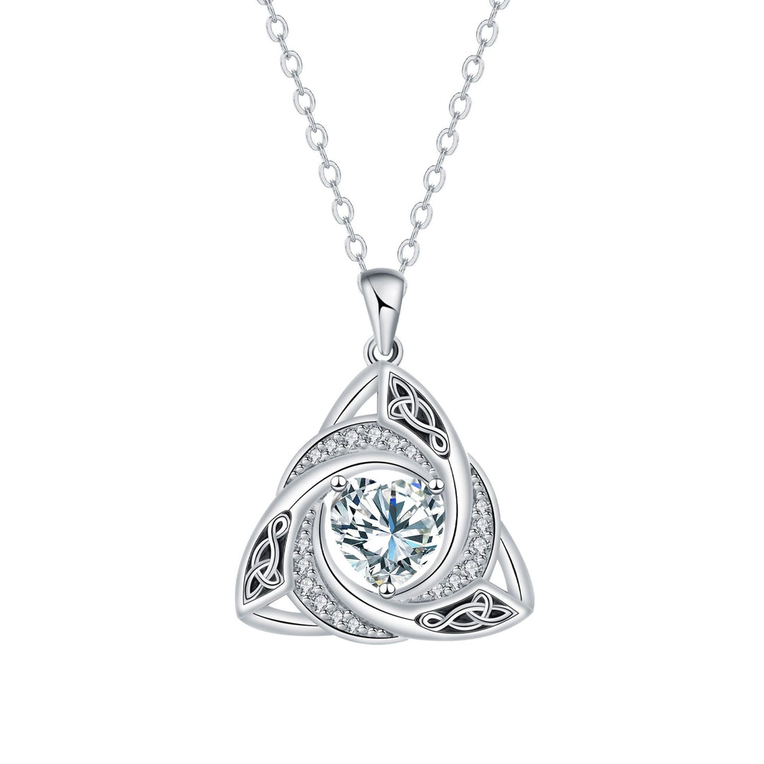 S925 Silver Celtic Knot Birthstone Necklace