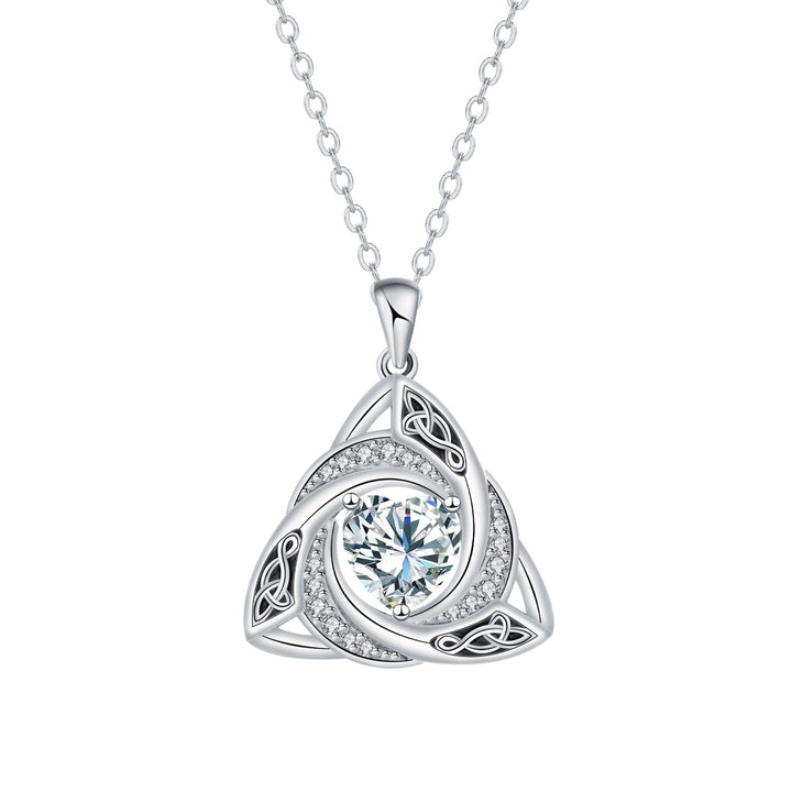 S925 Silver Celtic Knot Birthstone Necklace