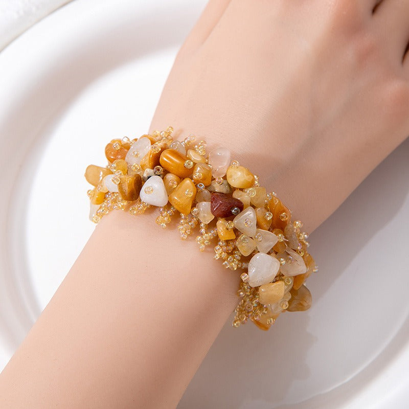 Boho Natural Chip Stone Bracelet