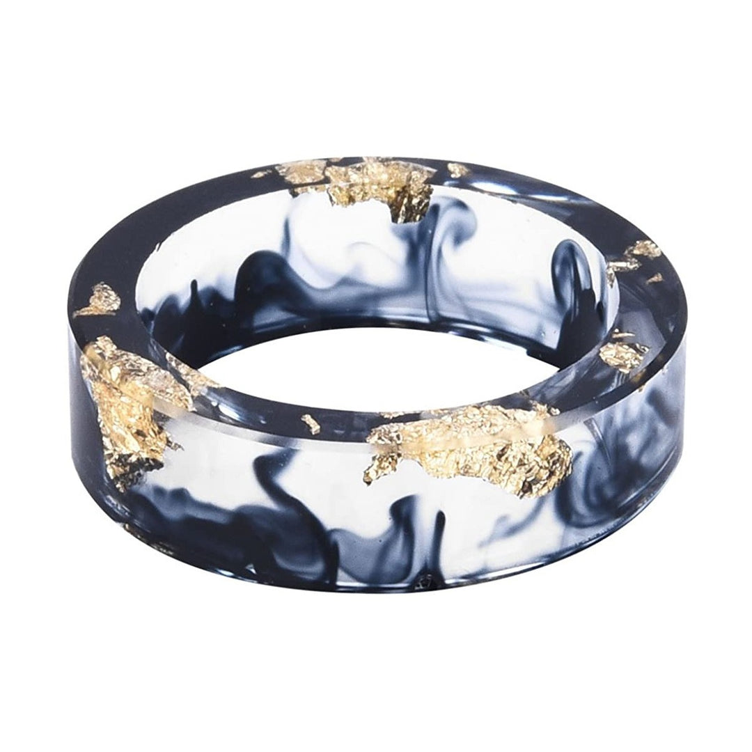 Nature's Imprint · Handmade Resin Ring with Dried Flowers & Gold Foil