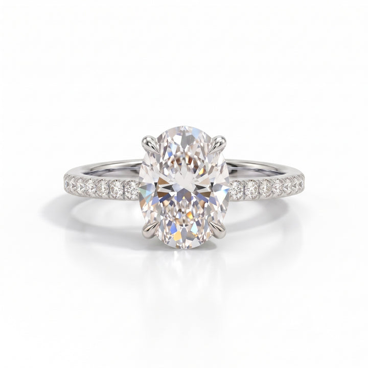 S925 Sterling Silver Classic Oval Cut Bridal Ring Set