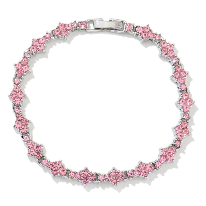 Stellar Cross Full Crystal Tennis Bracelet 5 Color Options Timeless Elegance Protection