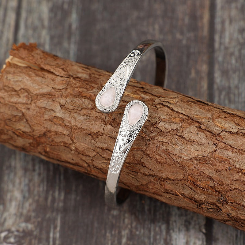 S925 Silver Vintage Filigree Open Cuff Bracelet