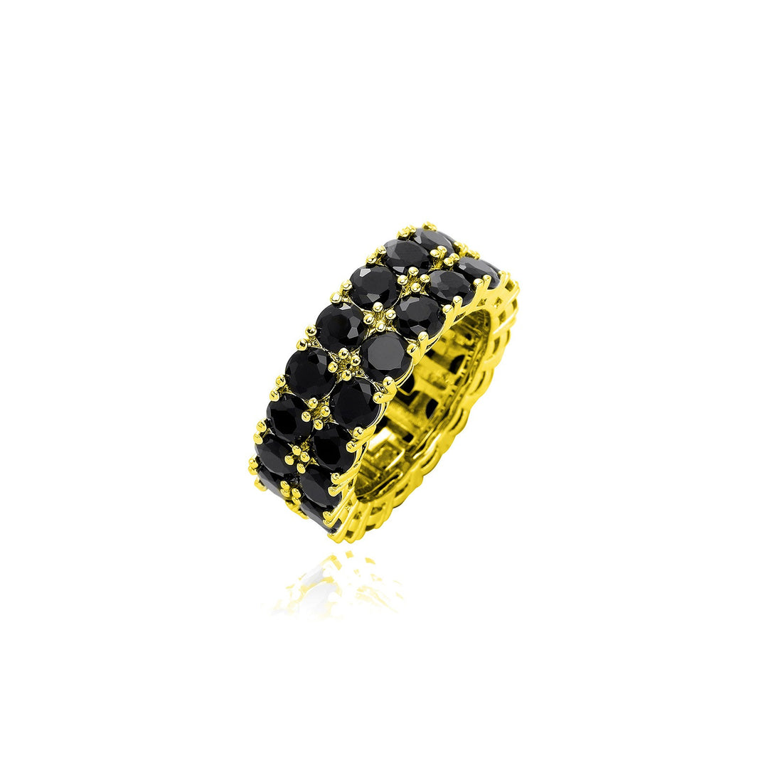 「Dual Row Sparkle」Elastic Full-Set Eternity Ring