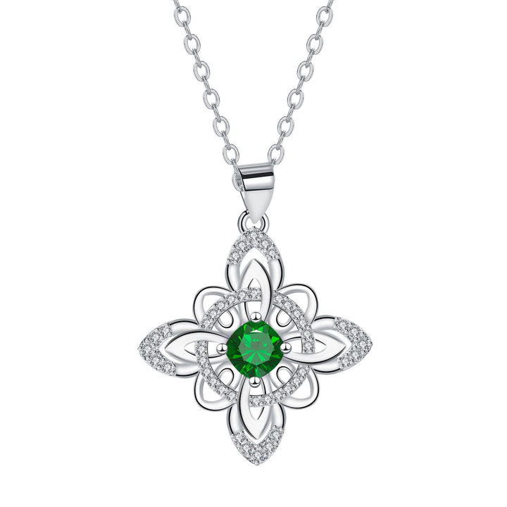 「Celtic Guardian」Birthstone Double Protection Necklace