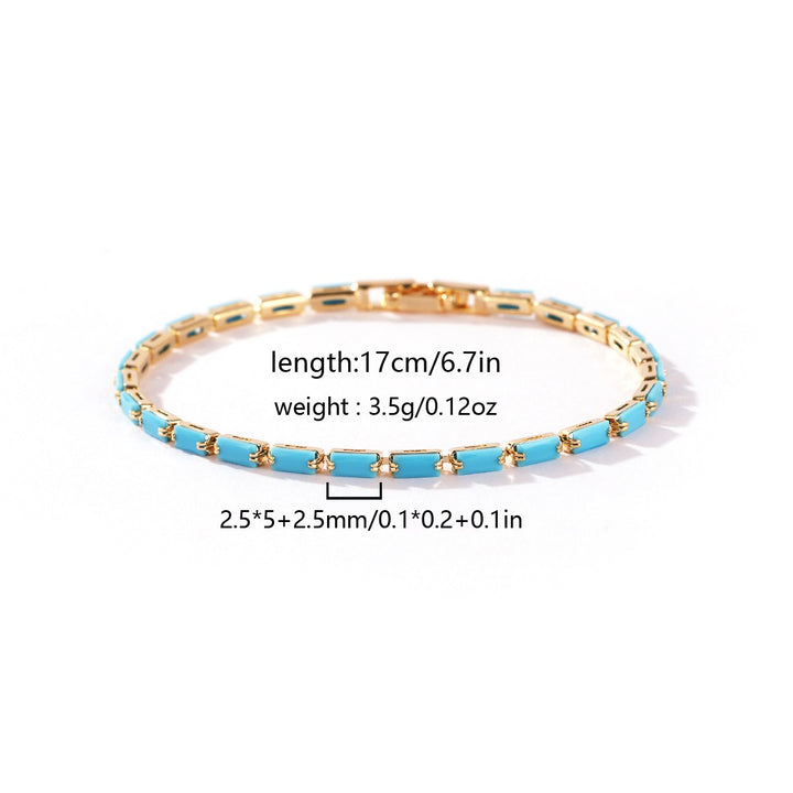 Turquoise Breeze Natural Baguette Turquoise Tennis Bracelet