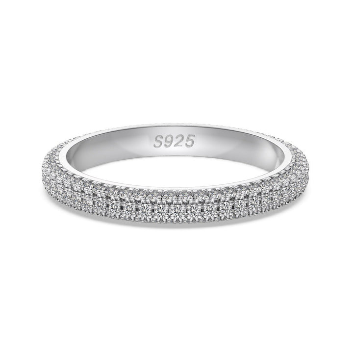 S925 Sterling Silver Moissanite Eternity Band Collection