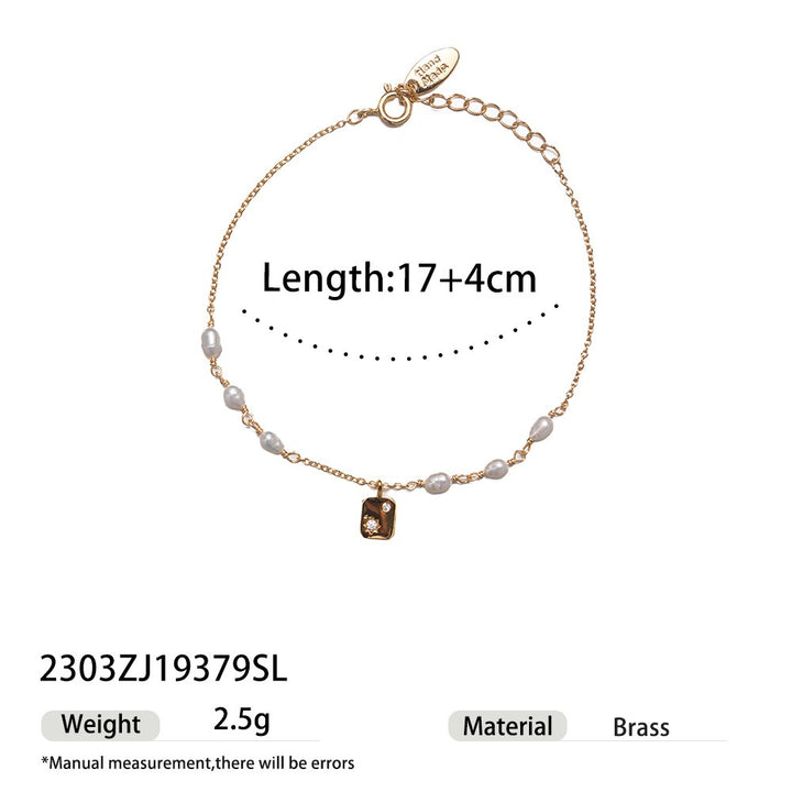 Multiple Styles 18K Gold Plated Pearl Bracelet