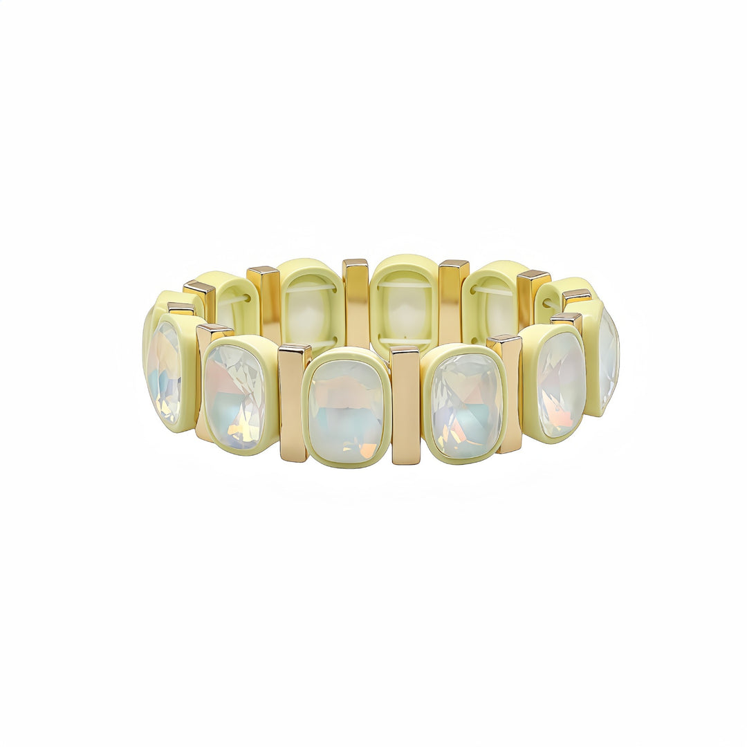Vintage Y2K Crystal Enamel Stretch Bracelet