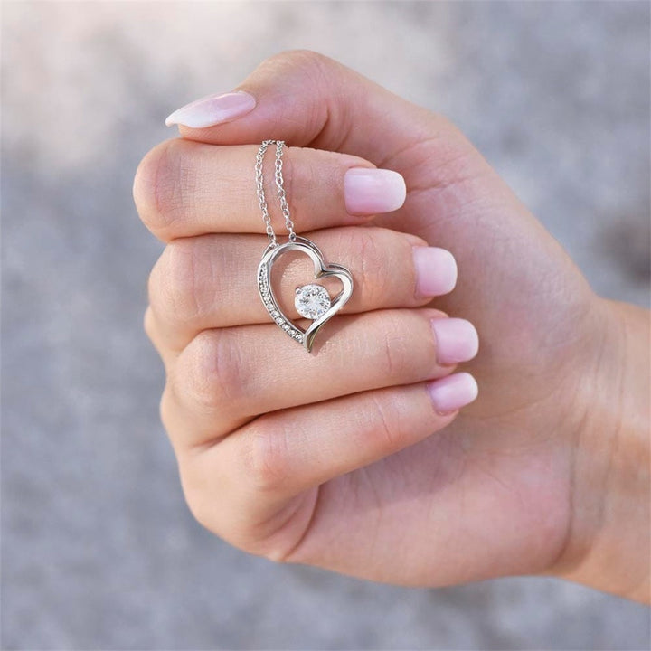 Eternal Love Floating Heart Necklace Personalized Gift Set for Her To My Daughter/Wife/Grandma/Mom/ Granddaughter(Gift Box & Card Included)