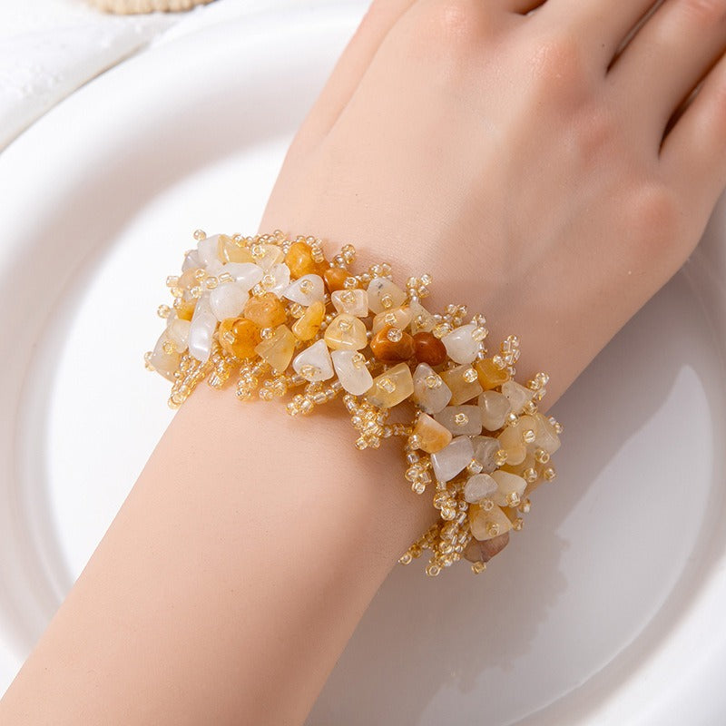 Boho Natural Chip Stone Bracelet