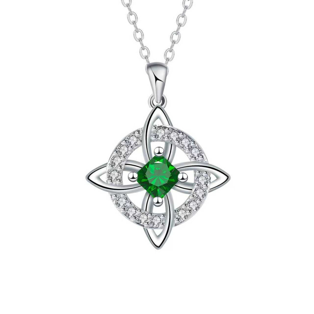 Star Spirit Guardian · S925 Sterling Silver Celtic Witches Knot Birthstone Necklace