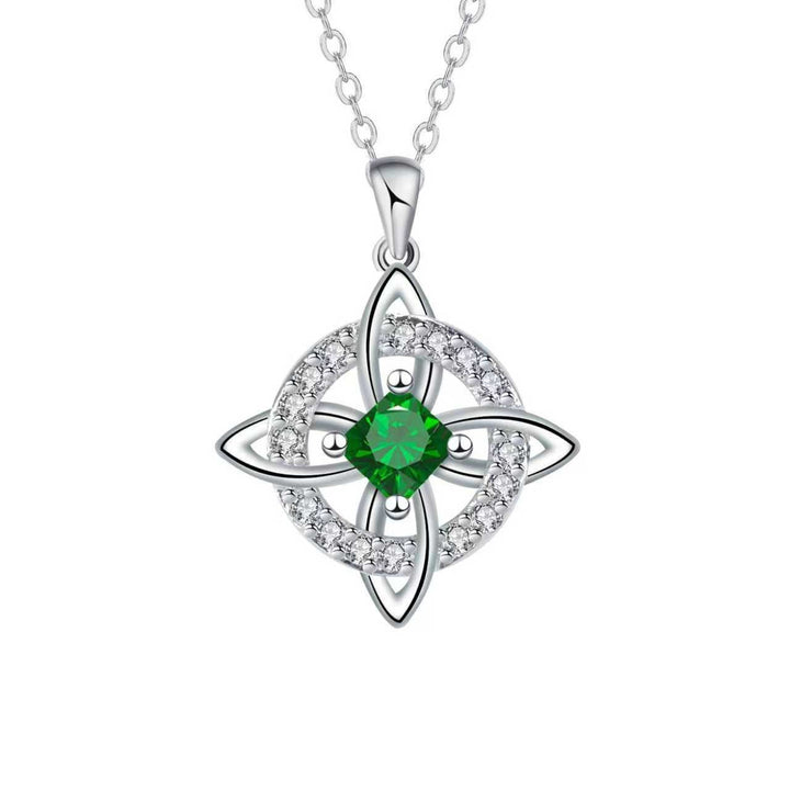 Star Spirit Guardian · S925 Sterling Silver Celtic Witches Knot Birthstone Necklace