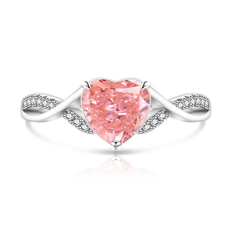 Heart of Devotion S925 Sterling Silver Heart-Cut Ring